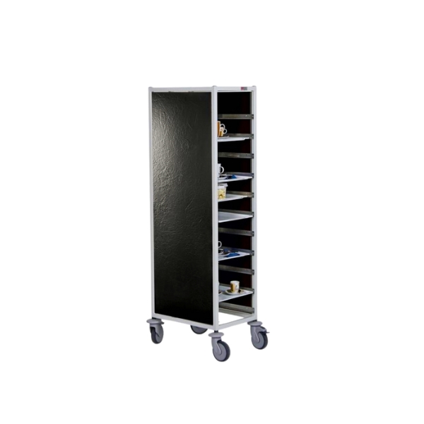 Tablettabräumwagen „Der Innovative“, Rahmen grau, rustikal, 470 x 630 x 1650 mm