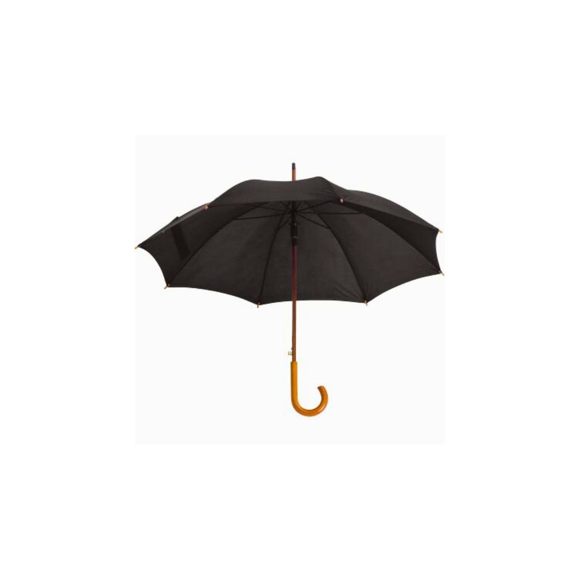Automatik XL Holz-Regenschirm schwarz