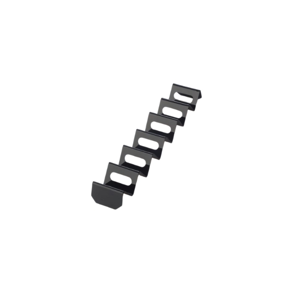 A.G.L. Snackwellen "Black Snack" PET schwarz, GN 85 x 490 mm, 6 Auflagen