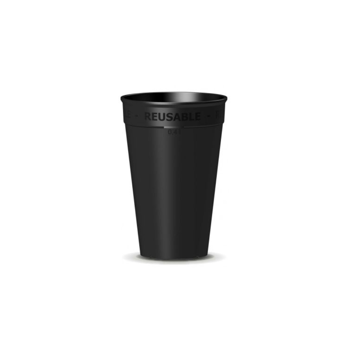 Coffee to go Becher schwarz 0,30 l Mehrweg Kaffeebecher mit oder ohne Deckel bestellbar