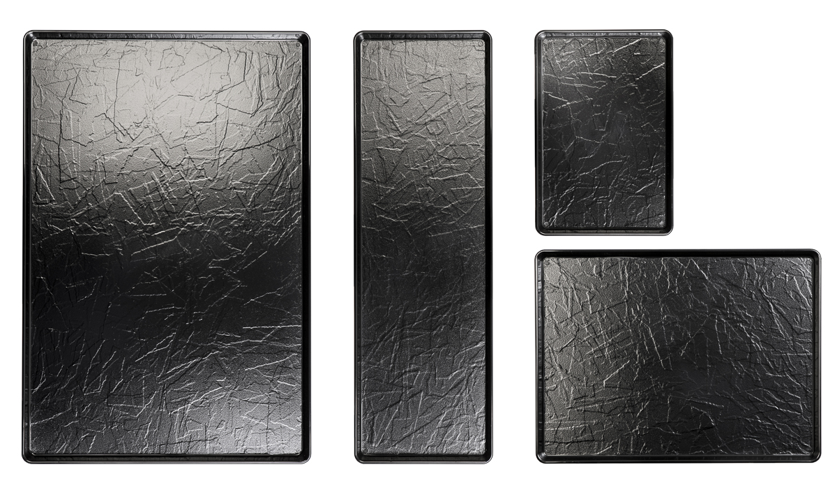 Auslagetabletts, Schieferdesign, 600 x 400 mm, Polycarbonat